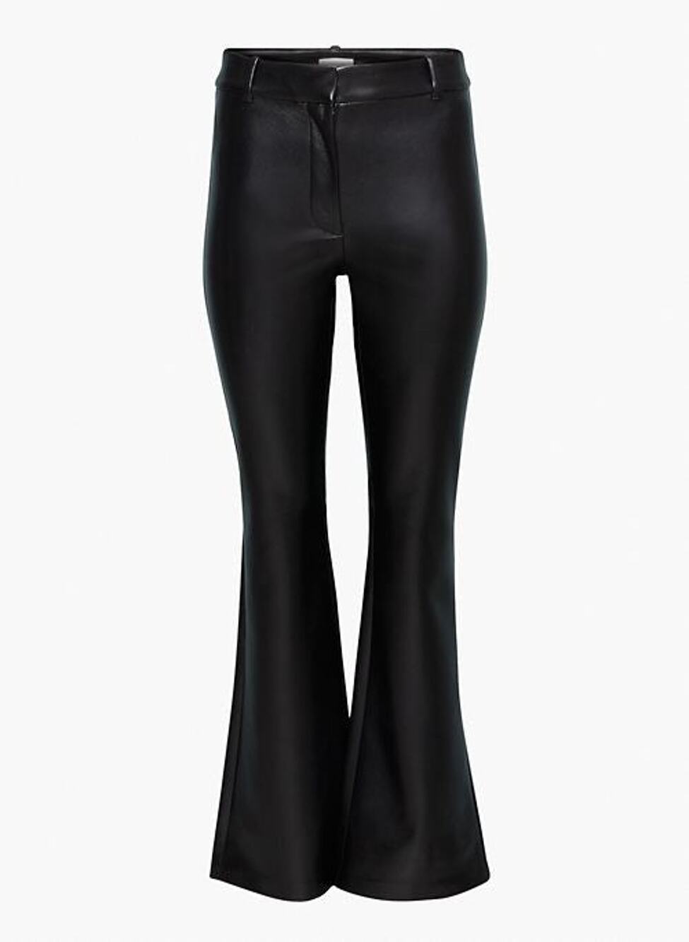 Wilfred Vegan Leather High-Waisted Flared Cabaret Pants - 0